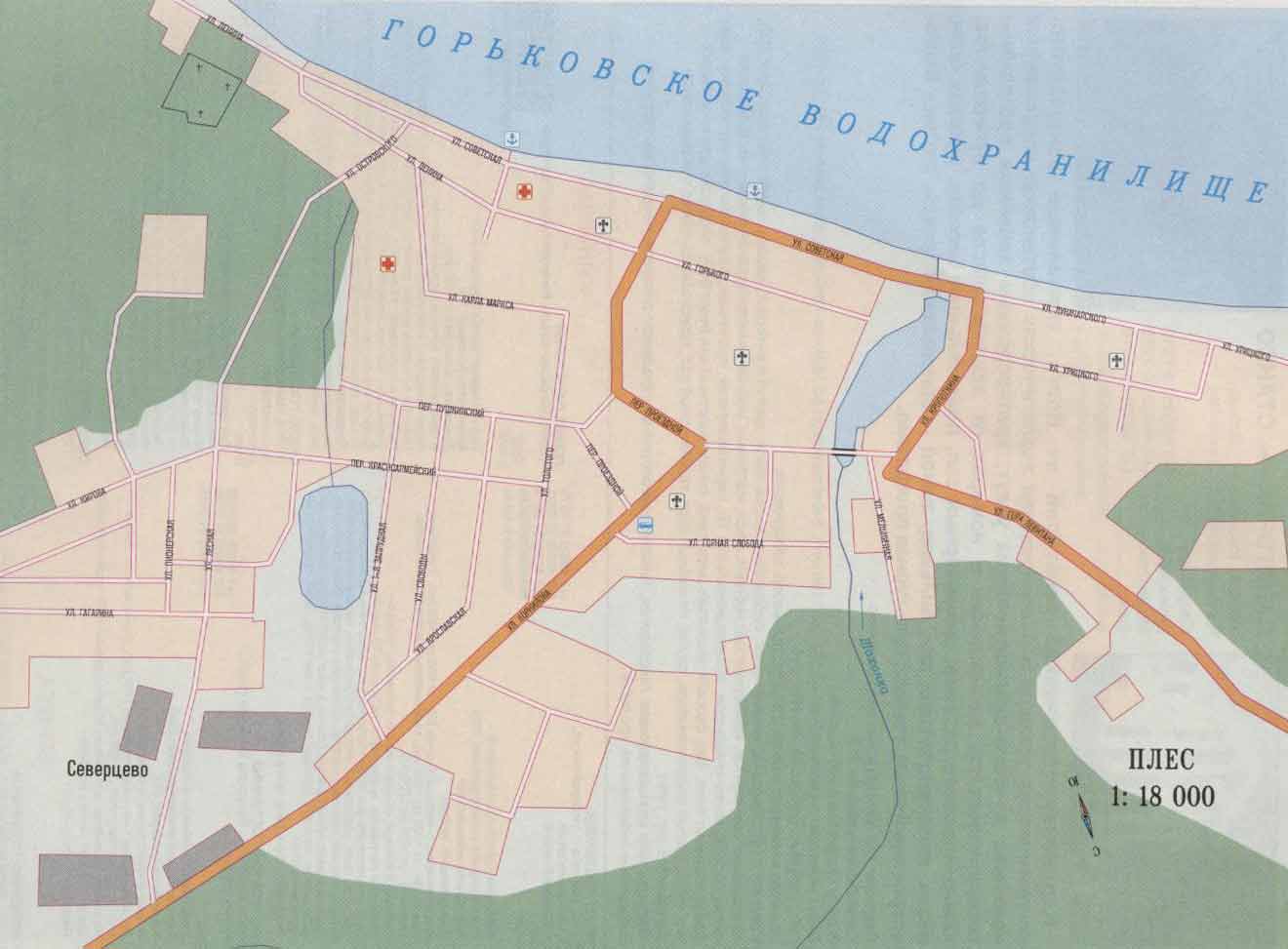 Карта города Плес